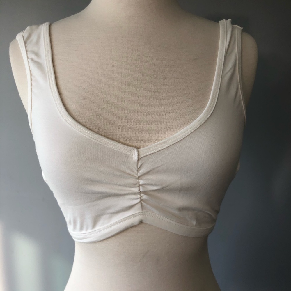 Blue Life Bralette Side Cut Outs White Size Small